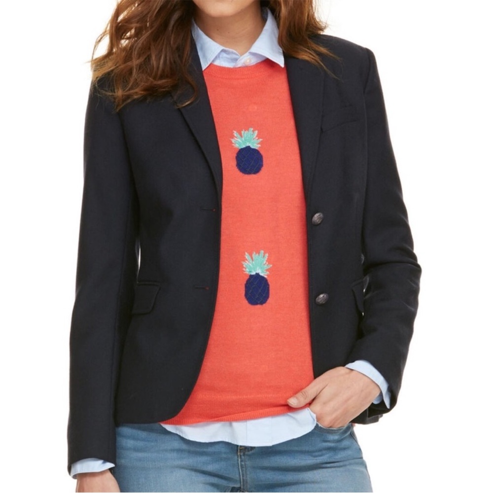 Vineyard Vines Collegiate Wool Blazer in Navy - Picture 7 of 8